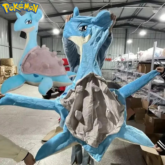 100CM Plush Just Clothes Without Filler Pokémon Lapras Figure Plush Chenglong Plushies Note: Only Clothes, Only Leather Shells