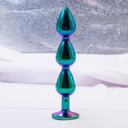 Aluminum Alloy Anal Plug Gem Base Butt Plug Anal Massage Dilatancy Toys Adult Masturbation Sexual Wellness G-Point Massage