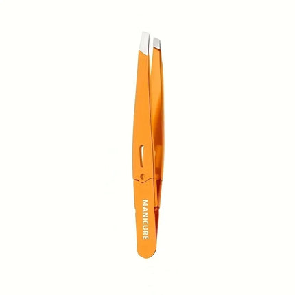 High-Quality Stainless Steel Eyebrow Tweezers Hair Removal Tweezers Specialized for Beard Removal, Slant Tip Eyebrow Clip