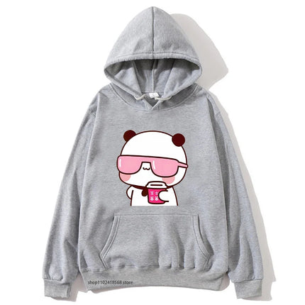 Couple Hoodies Bubu Dudu hoodie Sweatshirt Cartoon Kawaii Print Pullover Harajuku Men Women Sudaderas warm fleece hooded