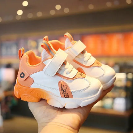 Size 20-31 Children Wear-resistant Casual Sports Shoes Baby Anti-slip Toddler Shoes Girls Boys Kids Soft Bottom Running Sneakers