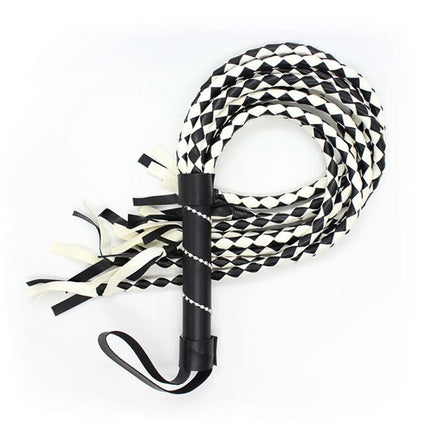 80CM Long Leather Hand-Knitted 8Tails Whip BDSM Fetish Flogger Adult Erotic Toys For Couples Slave SM Queen Master Spank