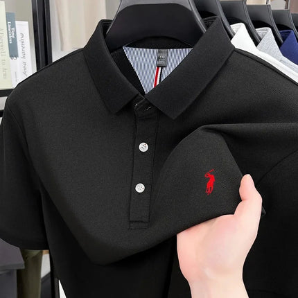 Luxury brand short sleeve polo shirt, exquisite pony embroidery, summer new breathable T-shirt, new fashion Paul men's wear