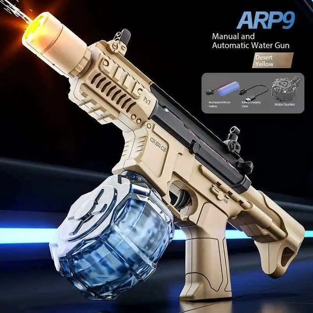 Summer Toys ARP9 Light spray flame Electric Water Gun Continuously High-pressure High-speed Powerful Outdoor Beach Water Gun Toy