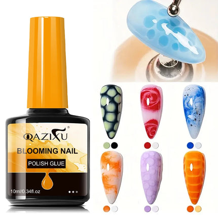 QAZIXU Blooming Gel Clear Watercolor Gel Polish UV LED Soak Off Spreading Effect Marble Nail Polish Gel Nail Art Design Salon