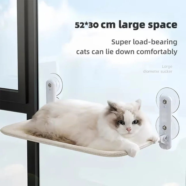 Cat Window Hammock Suction Cup Hanging Bed Foldable Cat Perch Sunny Rest Seat Indoor Pet Cat Bed Durable Cat Climber Lounge
