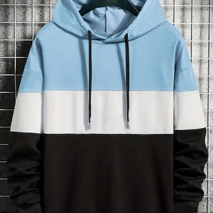 Men's Hoodies 3D Color Block Print Sweatshirts For Men Casual Fashion Simple Style Oversized Pullover Autumn and Winter Top