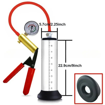 Acrylic Penis Enlarger Manual Penis Pump Sex Toy for Men Vacuum Pump Male Masturbation Penis Extender Trainer Adults Sex Product