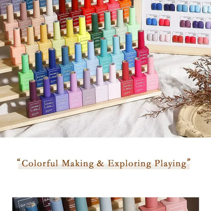 Gairriy 15ml Gel Nail Polish 60 Colors Glitter Soak Off UV LED Semi-Permanent Varnish Nail Art Salon Nail Polish Free Shipping