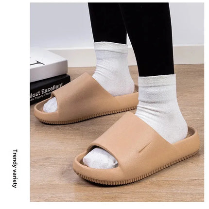 2024 New Ultra Soft Casual Sports Wear-Resistant Outdoor Elevated Slipper Sandals Couple Model Slippers For Women