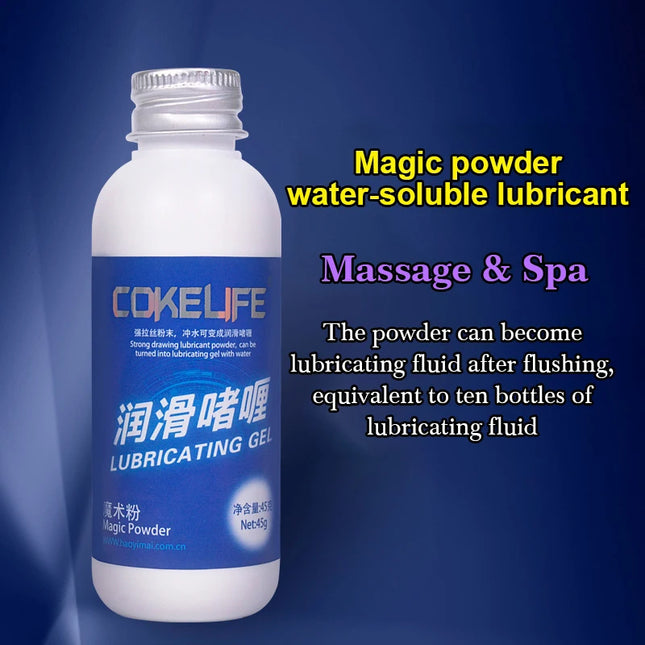 Cokelife Magic Lubricant Water-Soluble Lubricating Gel Magic Powder Lubricant Mix with Water Vaginal Lube Oil Anal Sex Grease