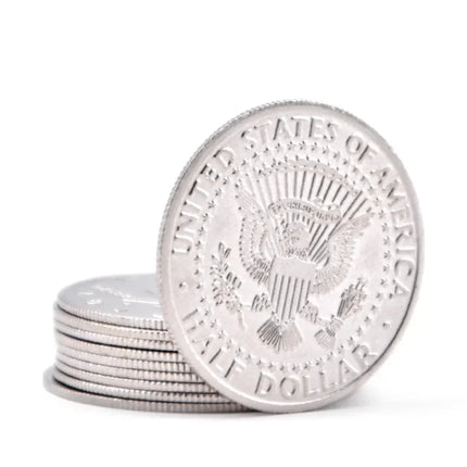 10pcs Super Thin Palming Coins (Half Dollar/Morgan) Magic Tricks Appearing/Vanishing Coin Magia Accessories Gimmicks Props Fun