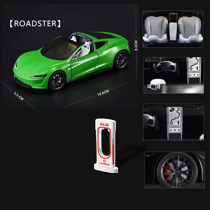 1:24 Model X Model Y Model 3 Alloy Die Cast Toy Car Model Sound and Light Children's Toy Collectibles Birthday gifts