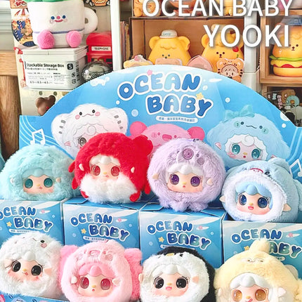 Yooki V6 Ocean Baby Series Vinyl Plush Blind Box Girl Bag Pendant Kawaii Doll Figurine  Figurine Fashionable Decoration And Gift