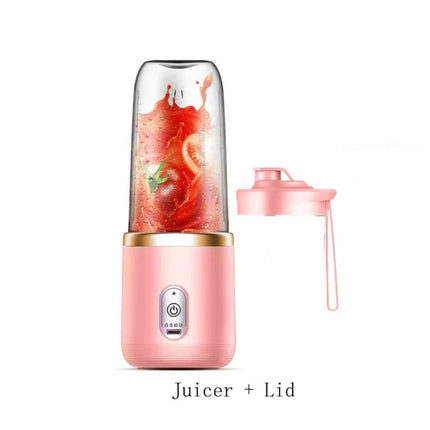 Household USB Charging Electric Juicer Juice Maker Blue/Pink Fruit Juicer Cup 400ml Smoothie Blender Milkshake