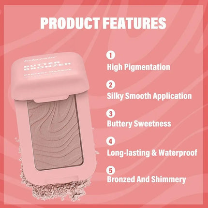 Butter Bronze Contouring Cream Shading Palette Silky Shimmer Powder Waterproof Monochrome Nude Matte Korean Face Cosmetics