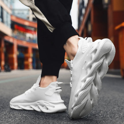 Summer Men Casual Sports Running Shoes Breathable Lightweight Sneakers Outdoor Mesh Black Athletic Jogging Tennis Walking Shoe