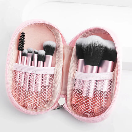 10Pcs Mini Makeup Brush Set Powder Eyeshadow Foundation Blush Blender Concealer Beauty Makeup Tools Brush Professional Supplies