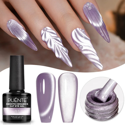 7.5ML Amber Moonlight Cat Magnetic Gel High Glossy Luxury Coffee Series Cat Eye Gel Soak Off UV Semi-Permanent Nail Art Varnish