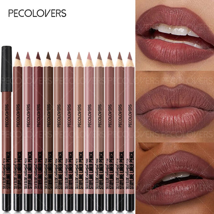 Matte Lip Liner Pencil - Slim Design,Single Velvet Matte Lip Liner