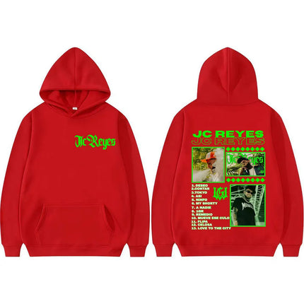 Rapper Jc Reyes Album Tour 2025 Double Sided Print Hoodies Men's Fashion Vintage Hip Hop Hoodie Long Sleeve Oversized Sweatshirt
