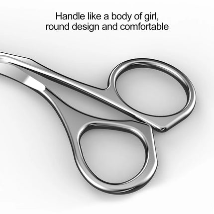 New 2pcs/set Safe Stainless Steel Eyebrow Trimme  Eyebrow Scissors With Comb Hair Removal Shaver Cutter Durable Makeup Tool
