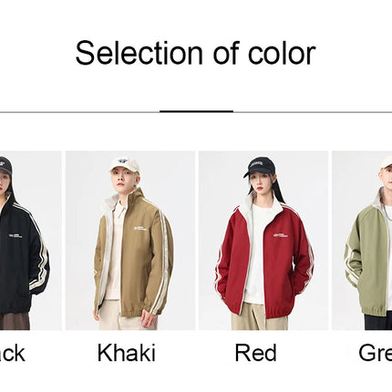 New Jacket Two-sided Long Sleeve Outdoor Men Coats Women Reversible Windproof Coats Splashproof Double-Sided Jackets Couple Top