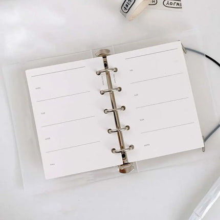 50Sheets M5 A8 Loose-Leaf Notebook Refill Paper 5-hole Line Grid Inner Refill Binder Paper Pages Daily Monthly Weekly Agenda