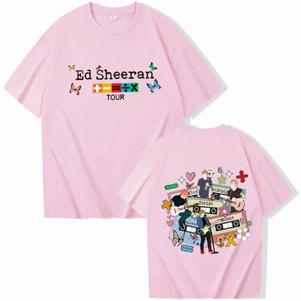 2025 Graphic Print Short Sleeve Men Women T-shirt Ed Sheeran Mathematics Tour Trendy Harajuku Unisex O-neck Casual Shirt Tops