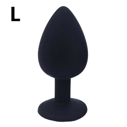 Unisex Silicone Butt Plug 3 Sizes Anal Dildo Sex Stopper Adult Toy for Men/Women Couple Anal Trainer No Vibrator