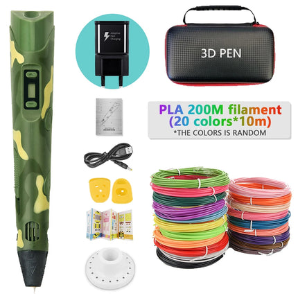 2025 Funny Set DIY 3D Pen for Kids Birthday Chrismas New Years Gift Boy Girls Creative 3D Printing Pen with PLA Filament 3D Pens