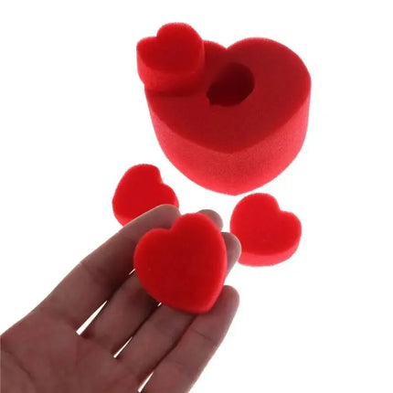 5pcs Hearts Sponge Magic Magic Props Red Heart Sponge Love Ball Party Trick Close Up Magic Tricks Gift For Kids Halloween Party