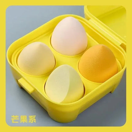 4PCS Beauty Eggs Set Seamless Smudging More Hygienic Prevents Bacteria Buildup Create A Flawless Makeup Look Beauty Egg Case
