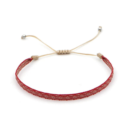 KKBEAD Wholesale Handwoven Bracelet Colombia Cloth Braided Wristband Bracelets for Women Men Gift Hippie Boho Friendship Jewelry