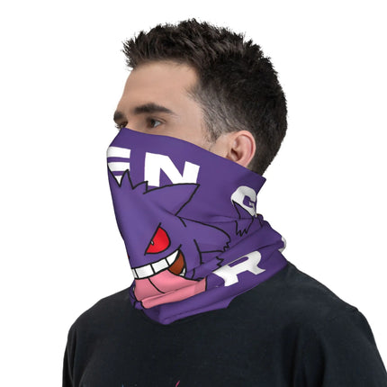 pokemoned Gengar Magic Scarf Merch Neck Gaiter  Bandana Summer Outdoor Sports Headband for Men Women Breathable
