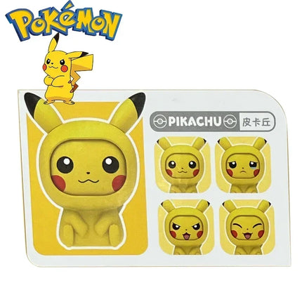 Pokemon Anime Genuine Pikachu Bulbasaur Pokeball Model Set Eevee Gengar Mewtwo Action Figure Face-Changing Doll Elf Ball Toys