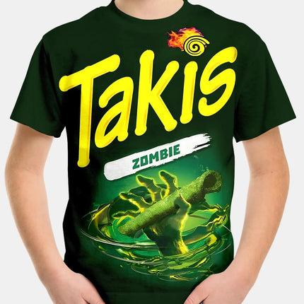 Creative Funny Chips 3d Printed Takis Customized Children Fashion T-Shirt Round Neck Short sleeve Boys Girls Kids Casual Tops