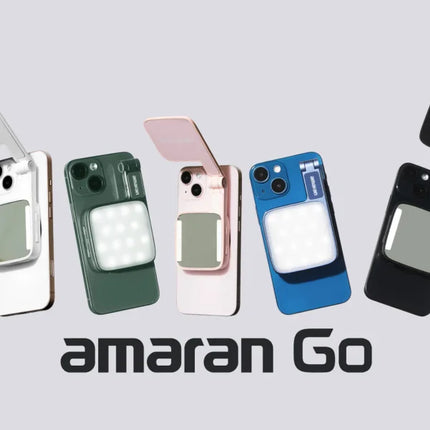 amaran Go Magnetic Phone Selfie Light Rechargeable Portable Light with Mirror for Selfie Makeup Video Conference TikTok Youtube