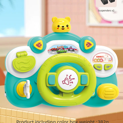 Music Steering Wheel Toys, Simulated Driving Steering Wheel Vocal Toy Multifunctional Learning Early Education Gifts for Kids