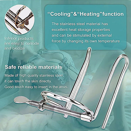 A Unisex Vaginal Anus Clamp Features Large Butt Plug With Metal Expansion Tool For Comprehensive Anal Training Exercises