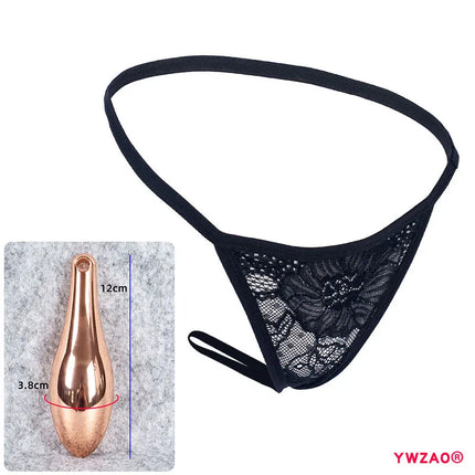 YWZAO Plug Anus Panties Fisting Ass Anal Erotic Invisible Thong Women Sexy Underwear Toys Butt Dildo Adult N11 Black Combination