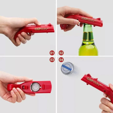 Cap Gun Beer Bottle Opener Portable Beverage Drinking Opening Gun Cap Launcher Kitchen Party Supply Bar Tool Kitchen Accessories
