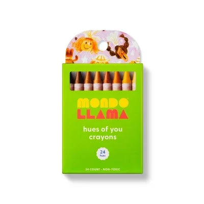 24ct Hues of You Crayons - Multicultural Crayons, School Supplies for Kids, 24 Pack