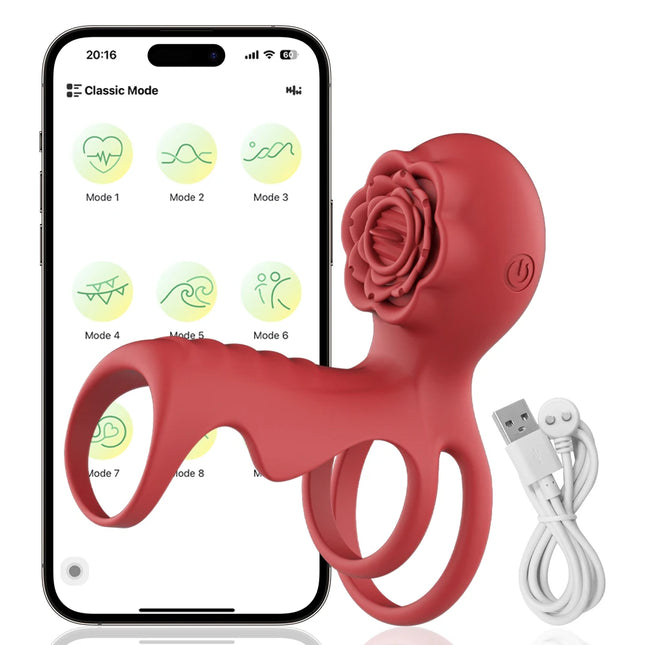 360° Rotating Twisting Vibrating Penis Ring Vibrator Sex Toy for Men Delay Time Prostate Massager Remote Control Cock Rings 18+
