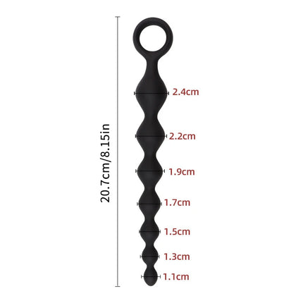 1Pc Beads Soft Anal Plug 7 Balls Silicone G-Spot Stimulating Butt Plugs Anal Stimulation Pull Bead Dildo Deep Anal Sex Toy