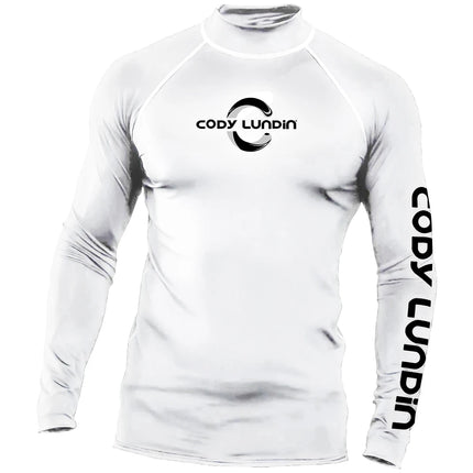 Surfing Swimming Diving T-Shirts Tight Long Sleeve Rash Guard Swimwear Men's UV Protection Surf Clothing Beach Floatsuit Tops