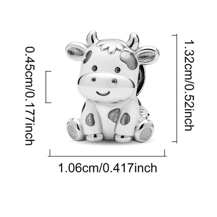 925 Sterling Silver Hedgehog Dinosaur Animal Series Spot Dog Charms Beads Fit Original Pan Bracelet High Quality DIY Jewelry