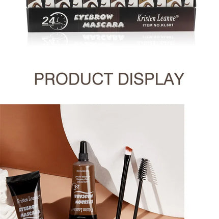 4 Colors Natural Liquid Dyeing Eyebrow Cream Set Waterproof Long Lasting Black Brown Tint Eyebrow Mascara Eyebrows Paint Makeup