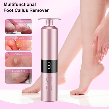 Electric Foot Grinder 2-in-1 Rechargeable Callus Remover Nail File Pedicure Machine for Dead Skin Foot Care