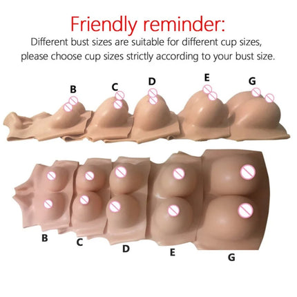 Huge Silicone Breast Forms Plate for Crossdresser Trans Cosplay Transgender with Nipple Areola Fake Boobs Bodysuit Shakeing